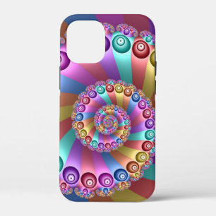 Beautiful Rainbow Colors Abstract Fractal Art iPhone 12 Mini Case