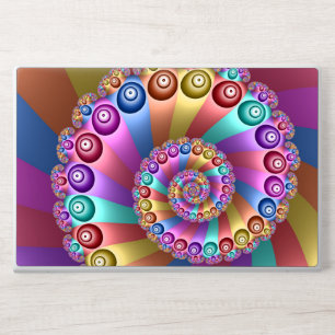 Beautiful Rainbow Colors Abstract Fractal Art HP Laptop Skin