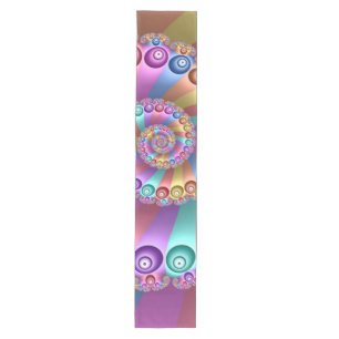 Beautiful Rainbow Colors Abstract Fractal Art Medium Table Runner