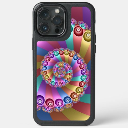 Beautiful Rainbow Colors Abstract Fractal Art iPhone 13 Pro Max Case