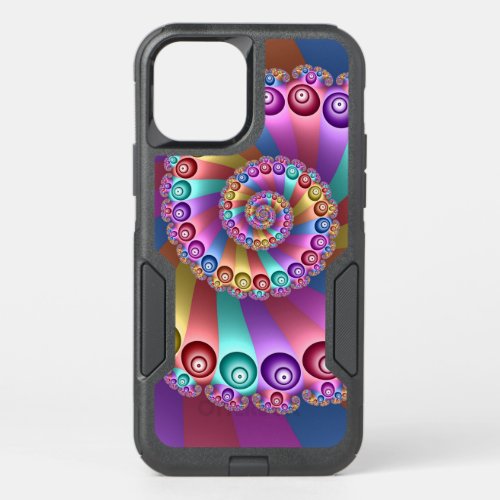Beautiful Rainbow Colors Abstract Fractal Art OtterBox Commuter iPhone 12 Pro Case