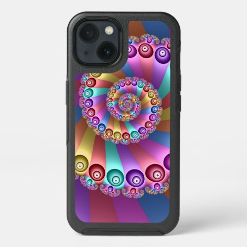 Beautiful Rainbow Colors Abstract Fractal Art iPhone 13 Case