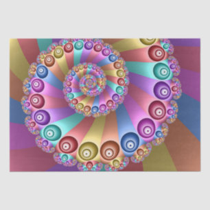 Beautiful Rainbow Colors Abstract Fractal Art Tissue Paper