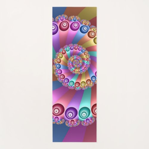 Beautiful Rainbow Colors Abstract Fractal Art Yoga Mat