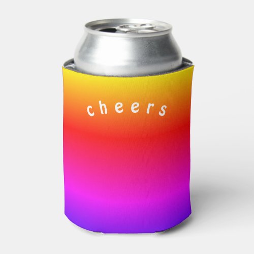 Beautiful Rainbow Colors Can Cooler Cheers