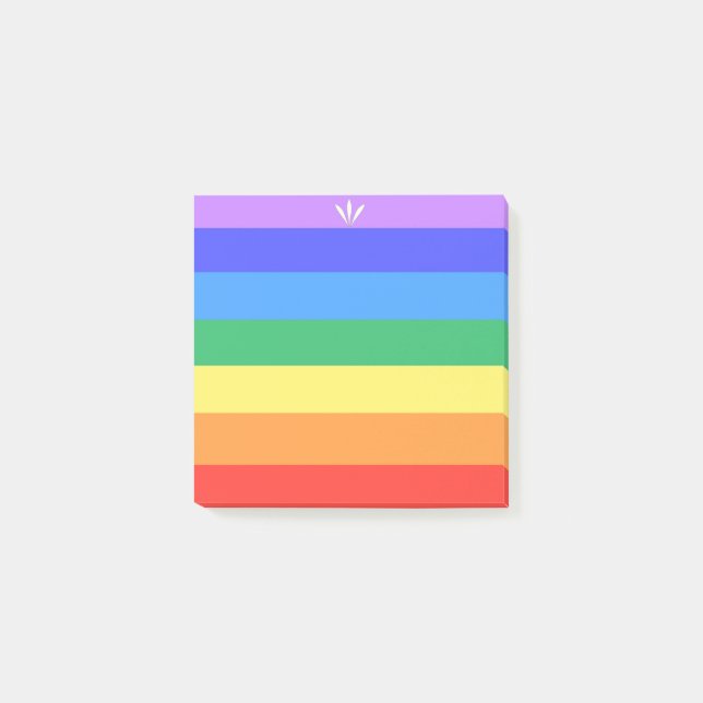 Beautiful Rainbow Colors Post-it Notes (Front)