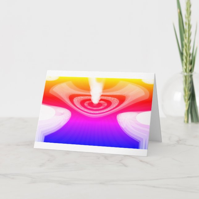Beautiful rainbow comet art card (Front)