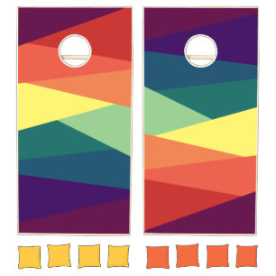 Beautiful Rainbow Cornhole Set