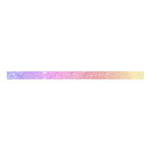 Beautiful Rainbow Glitter Satin Ribbon