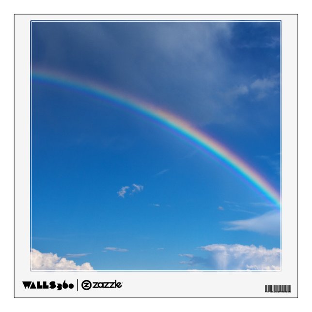 Beautiful Rainbow in a blue sky Wall Sticker (Front)