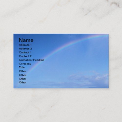Beautiful Rainbow in Hawaii over the Pacific Ocean Business Card Templates