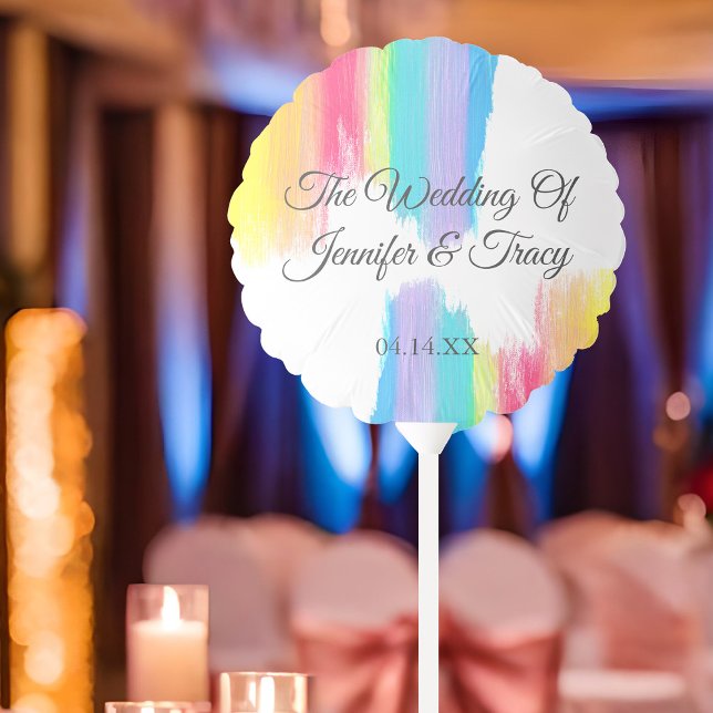Beautiful Rainbow LGBTQ Wedding Custom Balloon (Creator Uploaded)