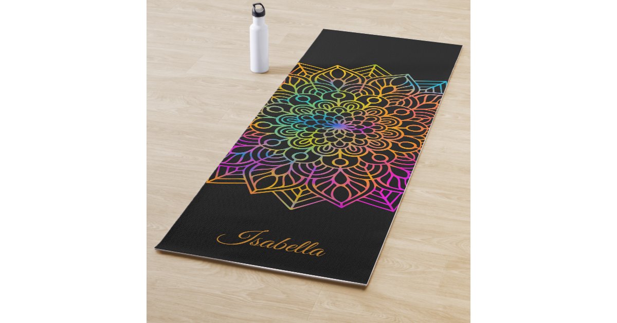 Beautiful Blue Mandala Pattern Yoga Mat | Zazzle