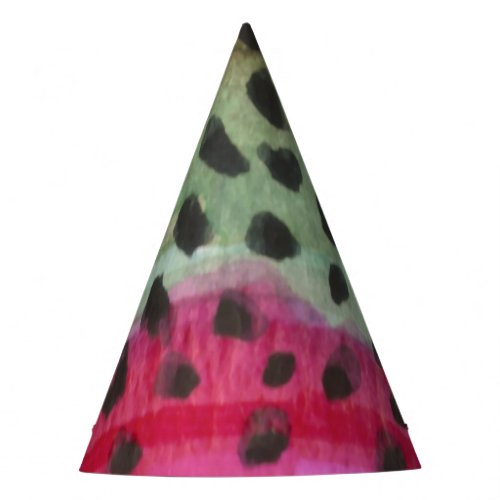 Beautiful Rainbow Trout Art Party Hat