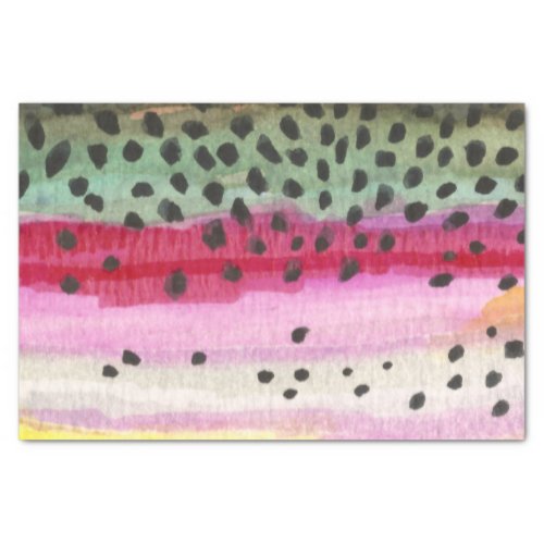 Beautiful Rainbow Trout Fishing Tissue Paper