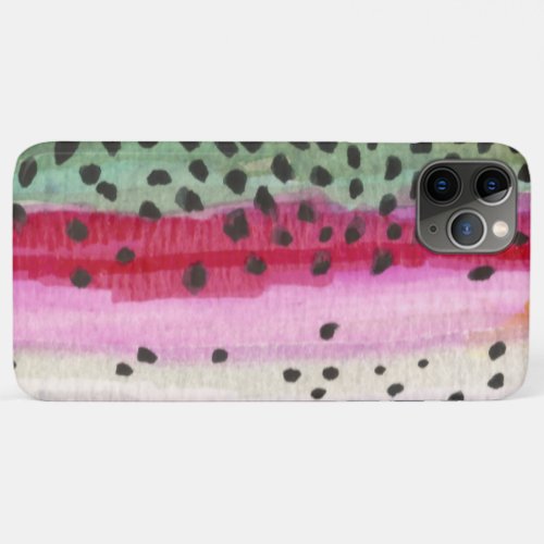 Beautiful Rainbow Trout Skin for Fly Fishing iPhone 11 Pro Max Case