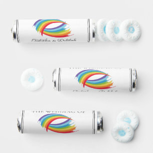 Beautiful Rainbow Waves Wedding Breath Savers® Mints