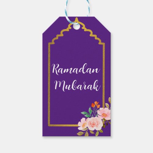 Beautiful Ramadan Mubarak gift tags