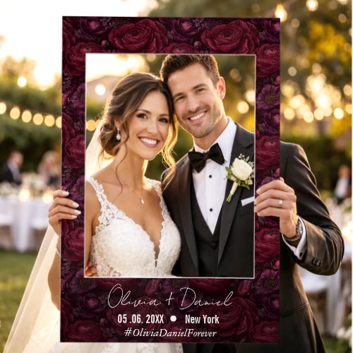 Beautiful Ranunculus Bridal Party Photo Frame Selfie Frame