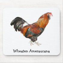 Beautiful Rare Wheaten Ameraucana Rooster Chickens Mouse Pad