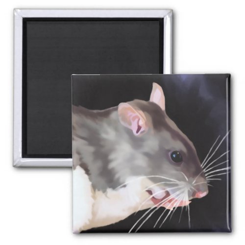 Beautiful Rat Painting Magnet