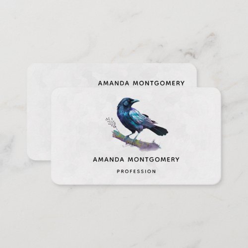 Beautiful Raven on a Tree Branch Business Card
