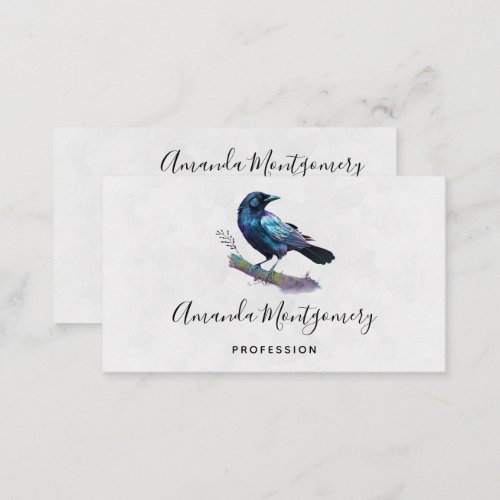 Beautiful Raven on a Tree Branch Business Card