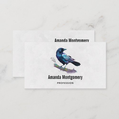 Beautiful Raven on a Tree Branch Business Card