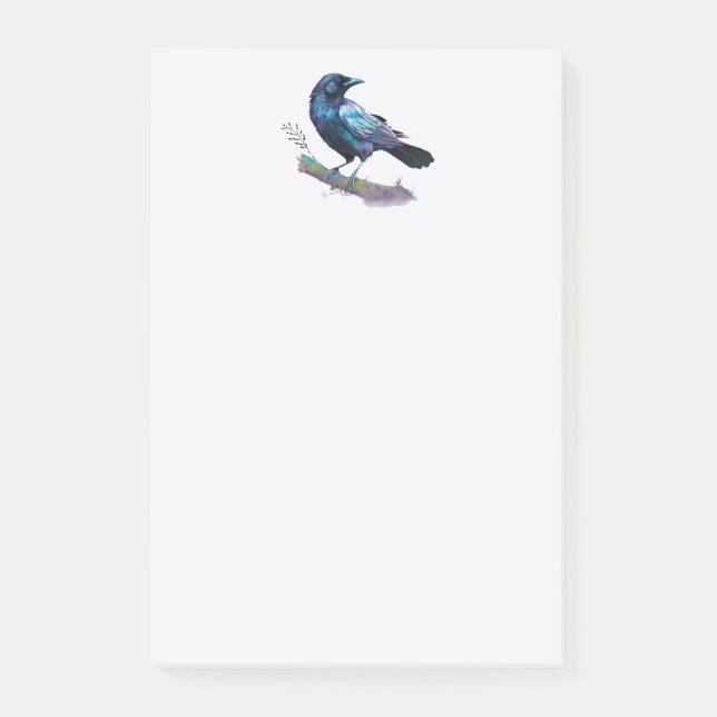 Beautiful Raven on a Tree Branch Post-it Notes (Front)