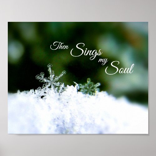 Beautiful Real Snowflake Then Sings My Soul Poster