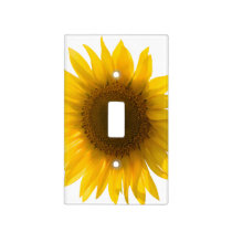 Beautiful Real Sunflower Photo Minimalist Pattern Light Switch Cover