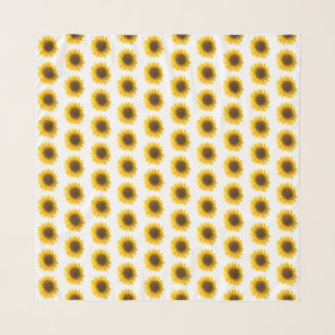 Beautiful Real Sunflower Photo Minimalist Pattern Scarf