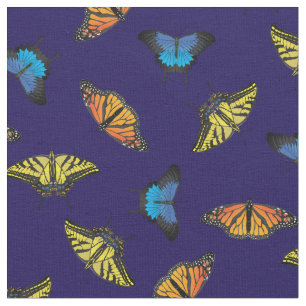 Beautiful Realistic Butterflies Butterfly Fabric
