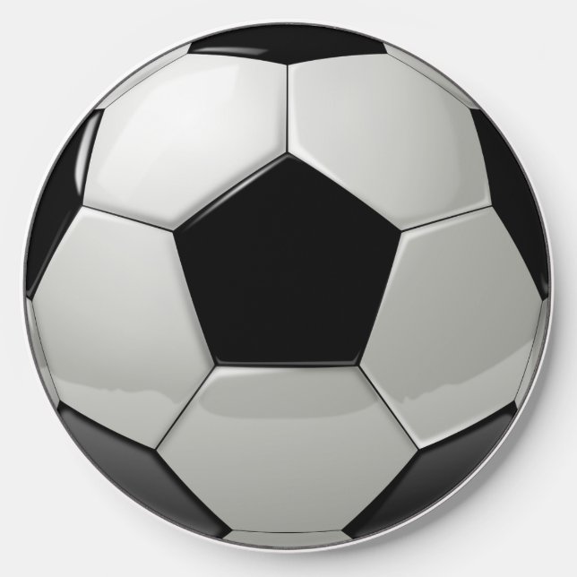 Beautiful Realistic looking Soccer Ball Wireless Charger (Front)