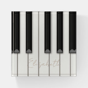 Beautiful Realistic Piano Keys Personalized Music Paperweight