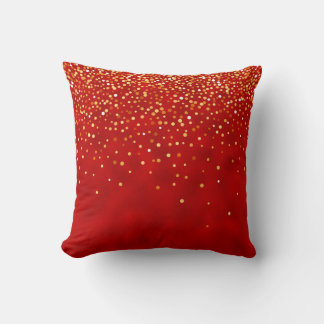 Beautiful Red and Gold  Throw Pillow