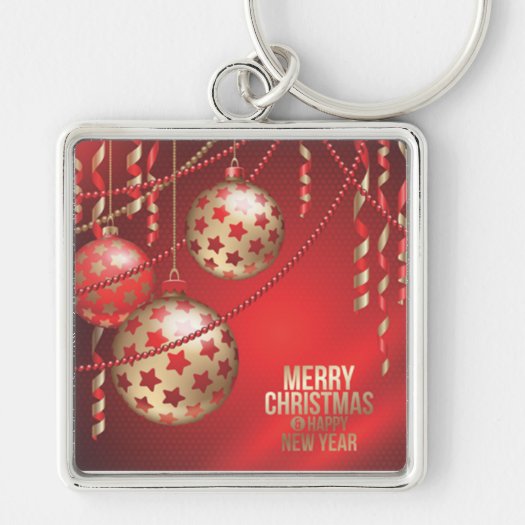 Beautiful Red and Golden Christmas Balls