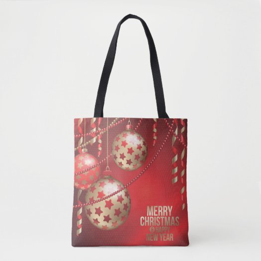 Beautiful Red and Golden Christmas Balls
