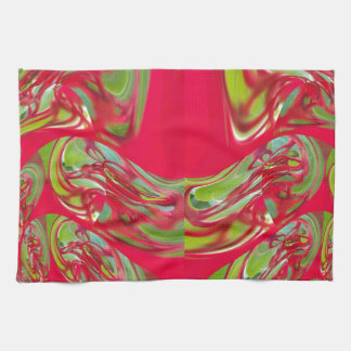 Beautiful Red and Green Texture Color Abstract Art Towel