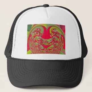Beautiful Red and Green Texture Color Abstract Art Trucker Hat