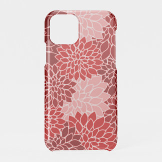 Beautiful Red and Pink Dahlias Pattern iPhone 11 Pro Case