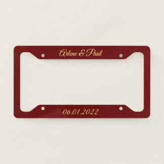 Beautiful Red and Yellow License Plate Frame