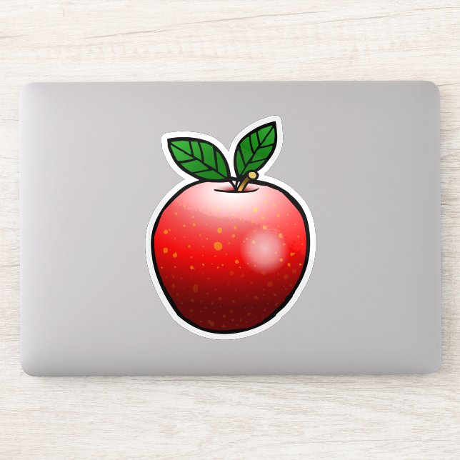 Beautiful Red Apple Sticker (Computer)