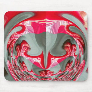 beautiful Red ash gray geometric motif ART design Mouse Pad