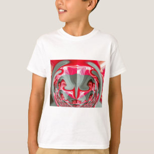 beautiful Red ash gray geometric motif ART design T-Shirt