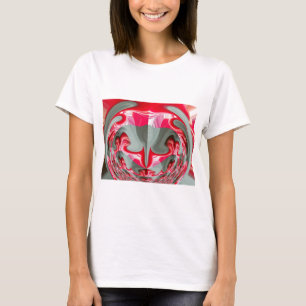 beautiful Red ash gray geometric motif ART design T-Shirt