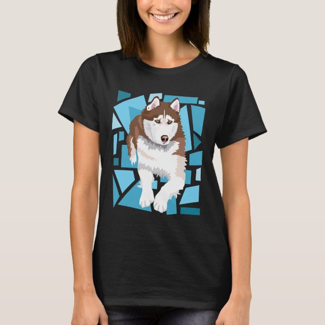 Beautiful Red Brown Siberian Husky T-Shirt (Front)