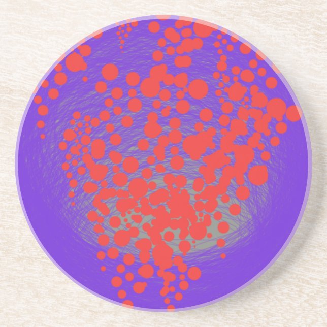 beautiful red bubble baloon drink coaster (Front)
