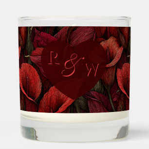 Beautiful Red Calla Lilies Accent Countryside Wedd Scented Candle