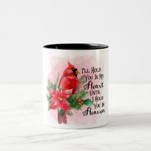 Beautiful Red Cardinal/Bereavement Two-Tone Coffee Mug